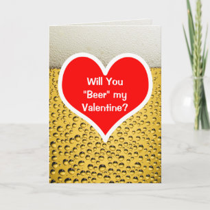 "Bier" Mijn Valentijn Beer Glass Feestdagen Kaart