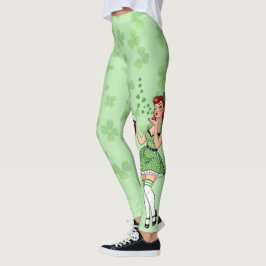 Bier Minnend Iers Pin-Up Meisje Leggings