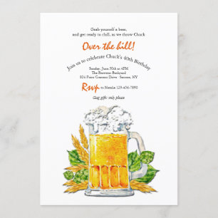 Bier Mok Birthday Party Invitation Kaart