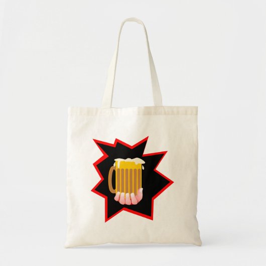 Bier Mok Burst Tote Bag (Voorkant)