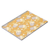 Bier Mok Cartoon: naadloos. Notitieboek (Linkerzijde)