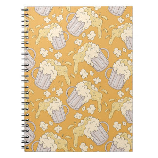 Bier Mok Cartoon:  naadloos. Notitieboek