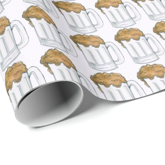 Bier Mok Drink bieren Print Oktoberfest Pub Cadeaupapier (Rol Hoek)