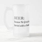 Bier Mok – Grappige Quote Glass Stein (Links)