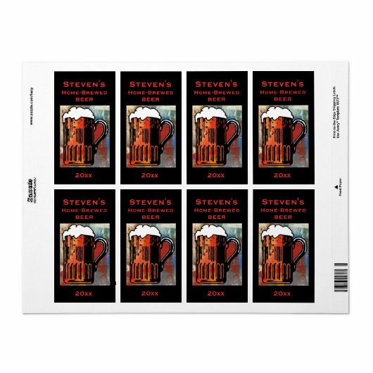 Bier Mok Homelabel Etiket (Full Sheet)