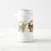 Bier mok met gouden schedels (Voorkant links)