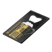 Bier Mok Ontwerpflesopening Creditkaart Flessenopener (Voorkant Gekanteld)