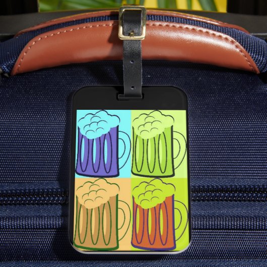 Bier Mok Pop Bagagelabel (Voorkant Insitu 2)