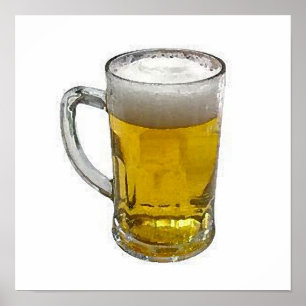 Bier Mok Poster Print - Vierkante Posters