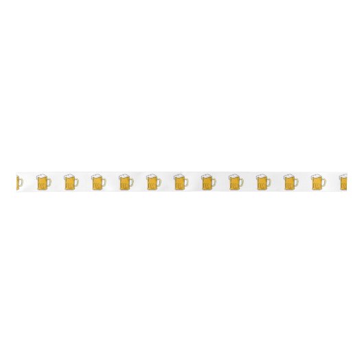 Bier Mok Tekening Satijnen Lint (Voorkant)