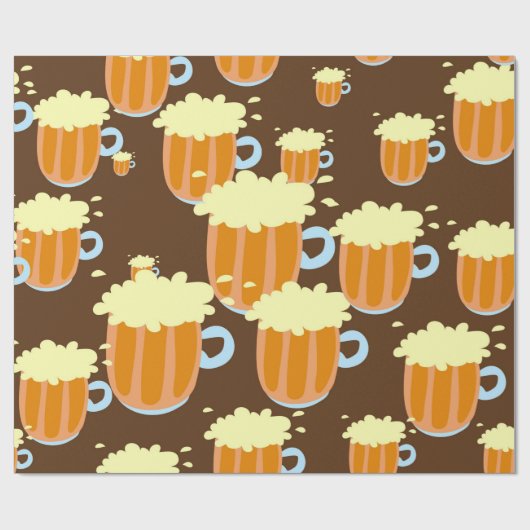 Bier mok vol bier Print Cadeaupapier (Vlak)
