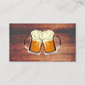Bier Mokken Cheers Clink | Visitekaartje van hout (Voorkant)