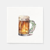 Bier Monogram Party Servet (Voorkant)