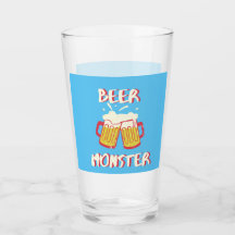 Bier Monster | Glaswerk met blauwe achtergrond