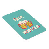 Bier Monster Magneet met Aquamarijne achtergrond (Rechterzijde)