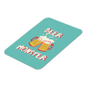 Bier Monster Magneet met Aquamarijne achtergrond (Linkerzijde)