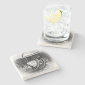 Bier Motorfiets Coaster 6 Stenen Onderzetter (Zijkant)