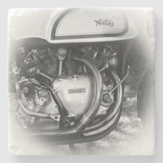 Bier Motorfiets Coaster 6 Stenen Onderzetter (Voorkant)