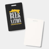 Bier Nation Badge (Voor- en achterkant)