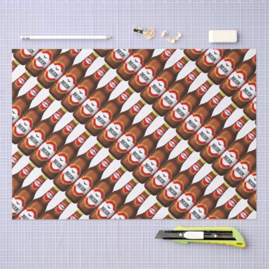 Bier nieuwe jaren oud tissuepapier (Craft)