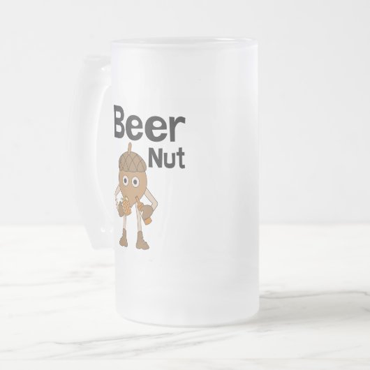 Bier nut Tekst van glas Mok (Voorkant links)