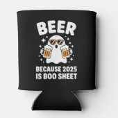 Bier Omdat 2025 Boo Blad Grappig Halloween Blikjeskoeler (Achterkant)