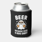 Bier Omdat 2025 Boo Blad Grappig Halloween Blikjeskoeler (Blikje Achterkant)