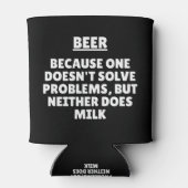 Bier omdat men geen problemen oplost, maar blikjeskoeler (Achterkant)