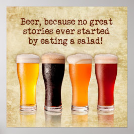 "Bier... omdat... Poster