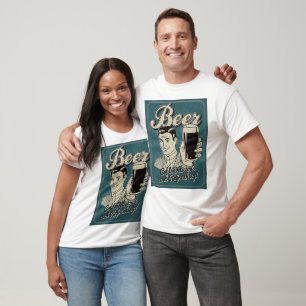 Bier Ontbijt Retro T-shirt