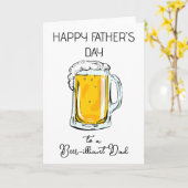 Bier-ontzettende Vader Vaderdag Kaart (Gele Bloem)