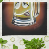 Bier op de klok! theedoek (Gevouwen)