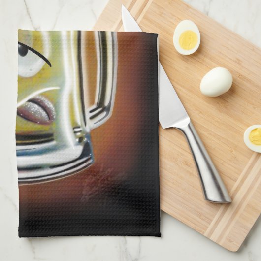 Bier op de klok! theedoek (Quarter Fold)