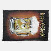 Bier op de klok! theedoek (Horizontaal)