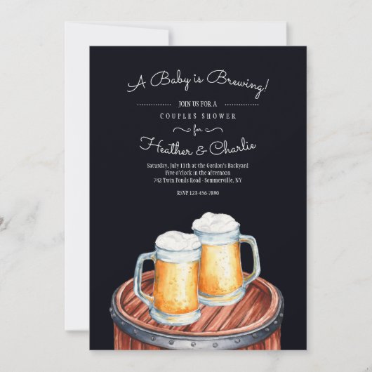 Bier op een uitnodiging van Keg (Voorkant)