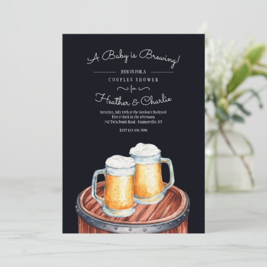 Bier op een uitnodiging van Keg (Staand voorkant)