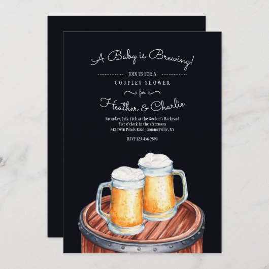 Bier op een uitnodiging van Keg (Voorkant / Achterkant)