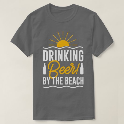 Bier op het strand 1 t-shirt (Design voorkant)