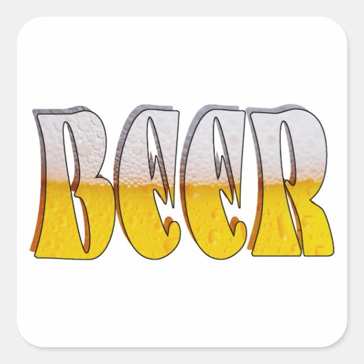 Bier op Tap Vierkante Sticker (Voorkant)