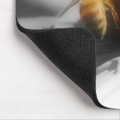 Bier op ventilator Black White Mousepad Muismat (Hoek)