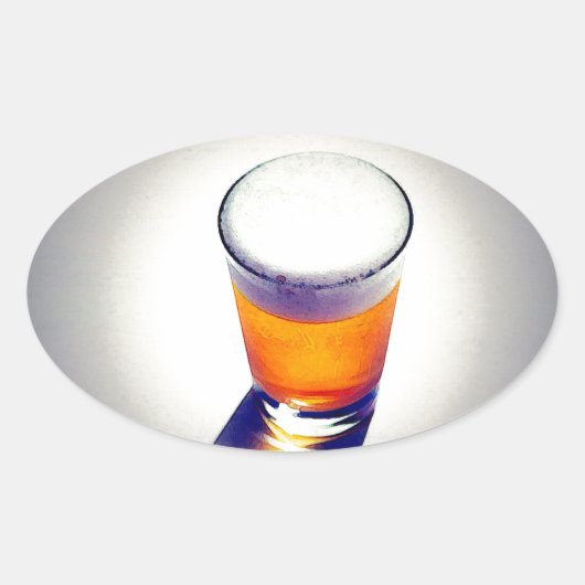 Bier Ovale Sticker (Voorkant)