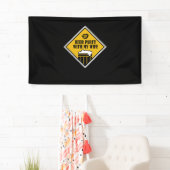 Bier party met mijn vrouw spandoek (Insitu)