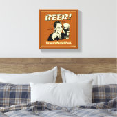 bier: Perfect food van Natuur Canvas Afdruk (Insitu (Slaapkamer))