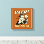 bier: Perfect food van Natuur Canvas Afdruk (Insitu (Houten vloer))
