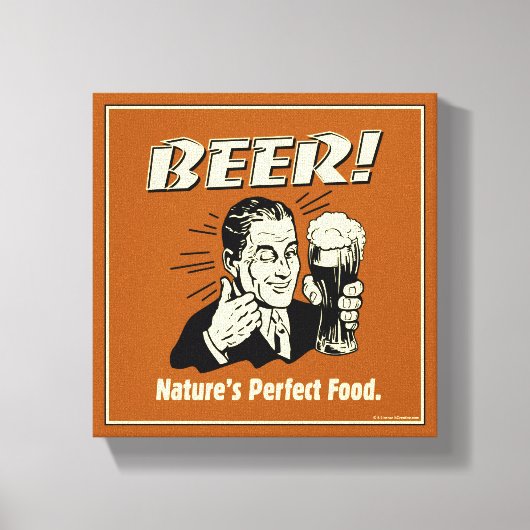 bier: Perfect food van Natuur Canvas Afdruk (Voorkant)