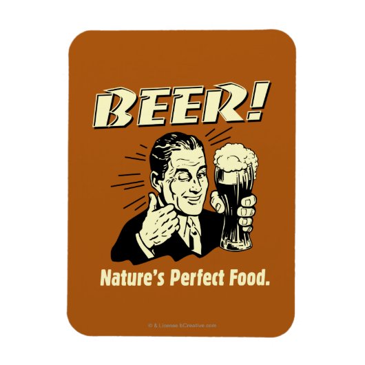 bier: Perfect food van Natuur Magneet (Verticaal)