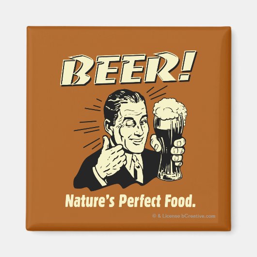 bier: Perfect food van Natuur Magneet (Voorkant)