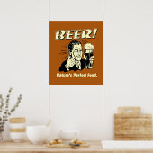 bier: Perfect food van Natuur Poster (Keuken)