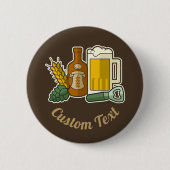 Bier-pictogrammen Button (Voorkant)