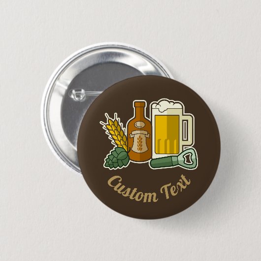 Bier-pictogrammen Button (Voorkant /achterkant)